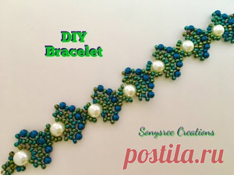 (163) Peacock Beaded Bracelet (Square Stitch) 💞 - YouTube