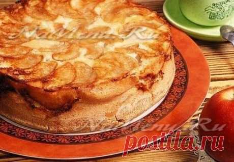 Шарлотка пышная с яблоками в духовке