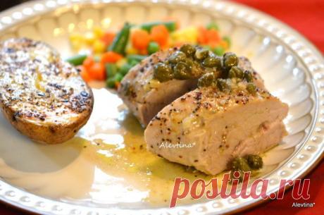 Вырезка из свинины с лимонным вкусом и каперсами | Foodbook.su Такое прекрасное сочетание нам очень понравилось, пальчики оближешь.