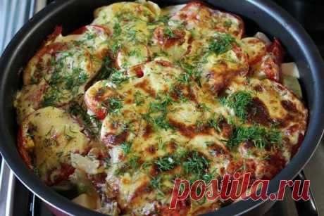 Кабачки с помидорами