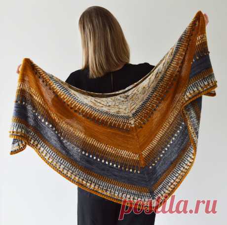Простая жаккардовая шаль Ambershore