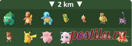 Таблица покемонов из яиц. Кто вылупится из яйца в 10км, 5км, 2км - Pokemon Go?