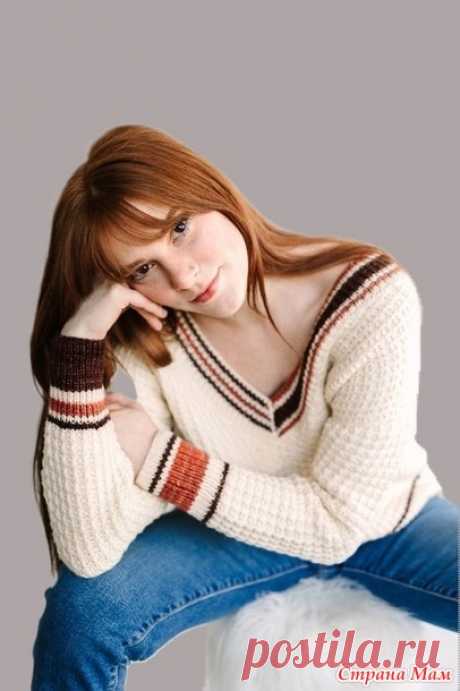 Пуловер Lorena. Дизайнер Evelyn Siatra. Спицы.