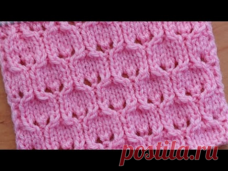 Само изящество и красота! Ажурный узор спицами для джемпера, маечки, жакета.