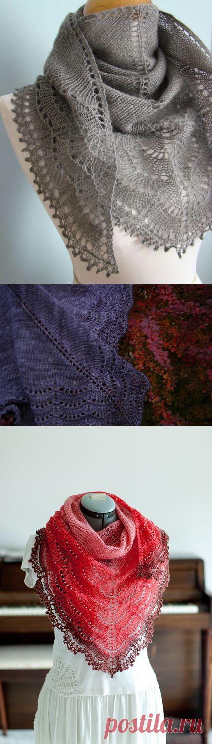 Шаль спицами "Холден" | Мои Петельки