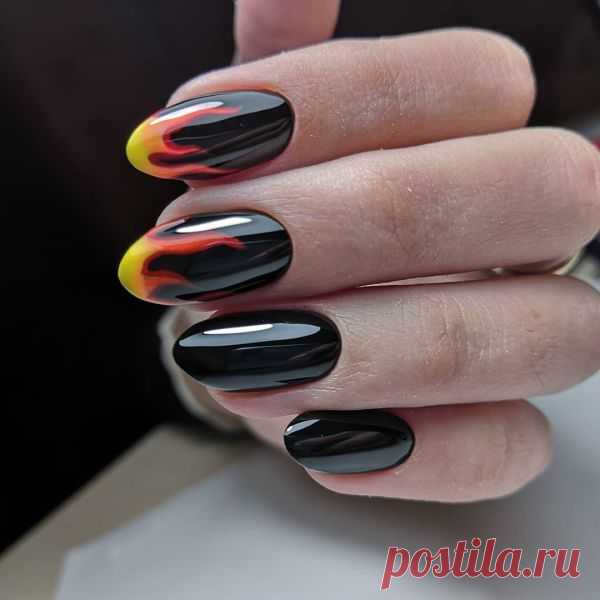 Маникюр с огнем: как нарисовать + 41 фото с модными идеями дизайна ногтей