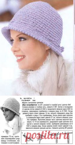 Шляпка женская крючком