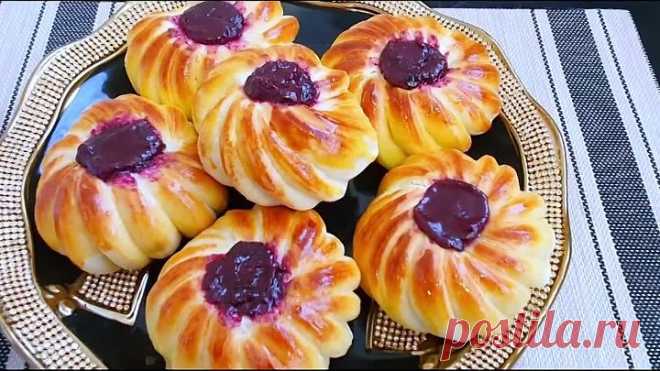 Беподобно вкусные булочки к чаю!Самый вкусный и простой рецепт!