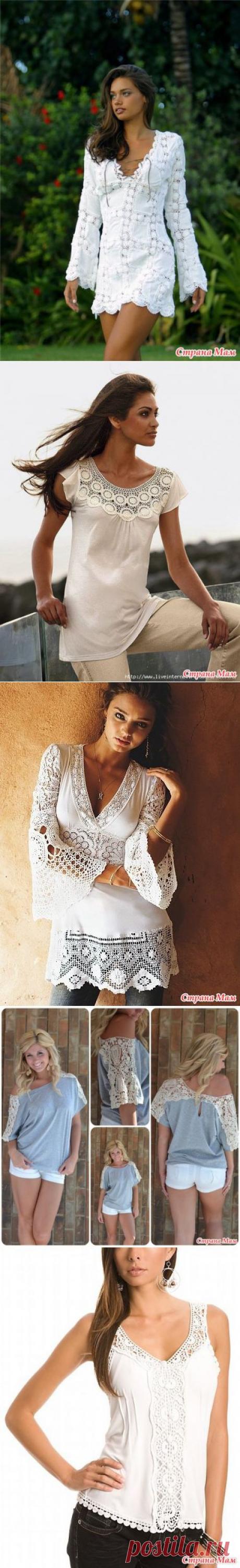 Комбинированные модели: ткань + крючок. - Все в ажуре... (вязание крючком) - Страна Мам