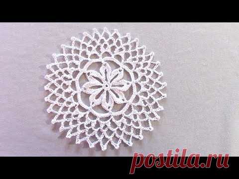 Вязание крючком/Маленькая салфетка для начинающих