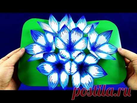 Как сделать 3d открытку с цветами 💐 Красивая открытка своими руками
