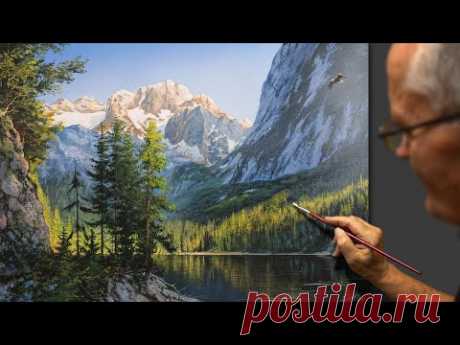 &quot;Alpine lake&quot; (Austria) Acrylic. Artist - Viktor Yushkevich. #139 photos 2023.