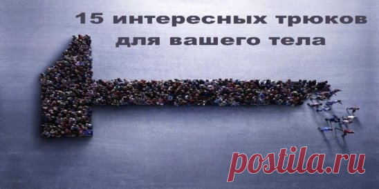 15 интересных трюков для вашего тела
1. Если у тебя затекла рука… …помотай головой из стороны в сторону. ‘Жизнь’ вернется в руку менее чем за минуту. Часто подобные ощущения в руке — результат защемления нервов в мышцах шеи.
2. Если щекочет в горле… …потереби и поцарапай свое ухо. Когда стимулируются ушные нервы, в горле рефлективно возникает мышечный спазм. Он облегчит неприятную щекотку.
3. Для мужчин: если страшно хочется писать, а туалета рядом нет… …подумай о сексе. Секс и мочеиспускание не