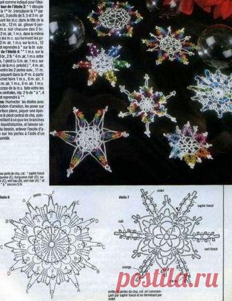 Снежинки крючком. Очень много схем - запись пользователя Елена в сообществе Вязание крючком в категории Вязаные крючком аксессуары Всем здравствуйте!  Подборка снежинок у меня заканчивается, выставляю последние из тех, что были у меня захомячены. 
