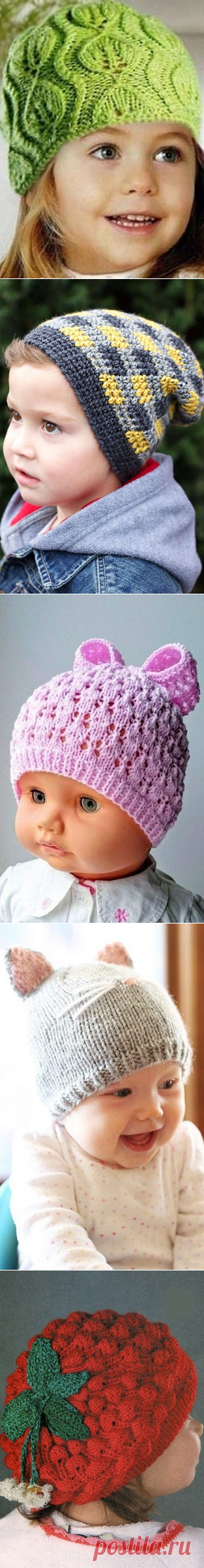 Шапка для девочки спицами