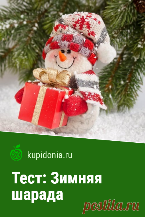 Тест: Зимняя шарада. Думаете, чем развлечь гостей? Развлекательный тест на Новый год поможет вам в этом!