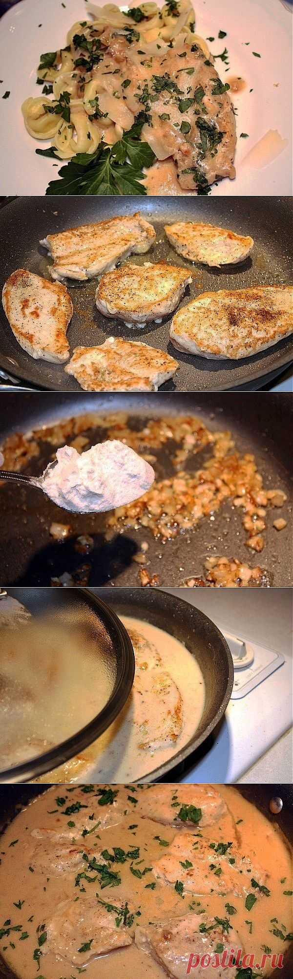 Как приготовить блюдо "куриные грудки в сливочном соусе" - рецепт, ингридиенты и фотографии | sloosh