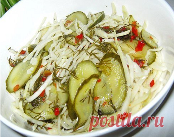 Маринованный быстрый салат.