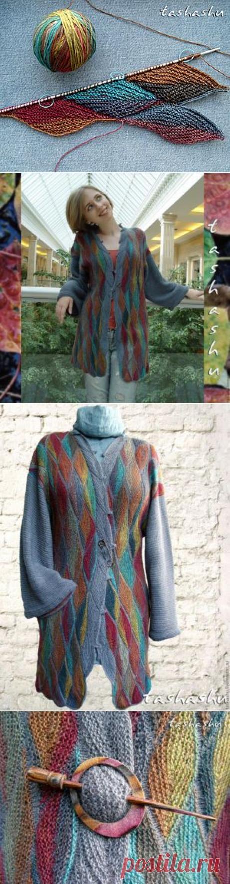 МК Осенние листья (вязаный пэчворк).Очень красиво.