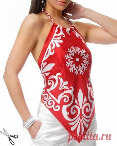 Эффектные летние сарафаны и топы шьем из платков — Делаем руками