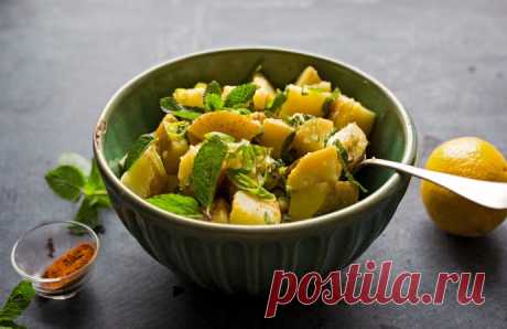 ​Картофель с лимоном и мятой