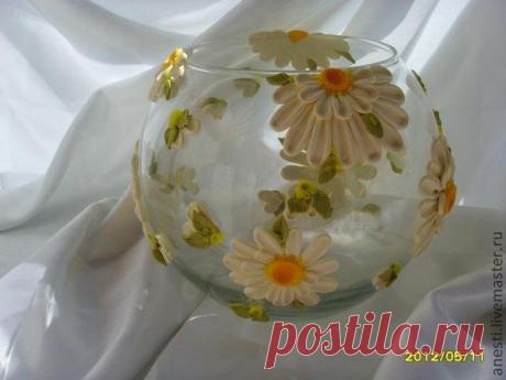(+1) тема - Украшение вазона ромашками из полимерной глины | СВОИМИ РУКАМИ