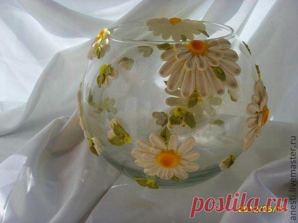 (+1) тема - Украшение вазона ромашками из полимерной глины | СВОИМИ РУКАМИ