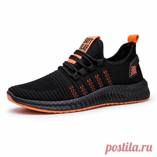 Men's running shoes mesh breathable anti-slip lightweight sneakers shockproof casual sport shoes outdoor walking jogging Sale - Banggood.com