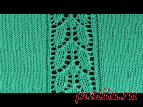 Детский узор "Кленовые вертолётики" / Вязание спицами