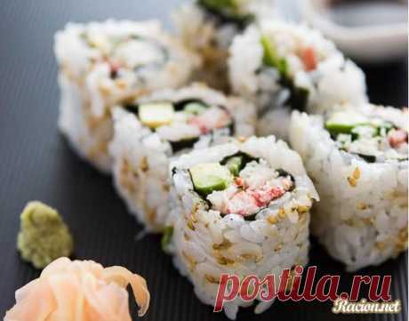 Рецепт Суши роллы "Калифорния" с крабовым мясом в домашних условиях