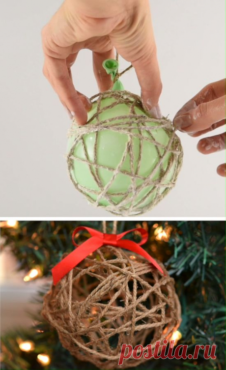 Dec 3, 2019 - These DIY twine ball ornaments are SO FUN to make and they add such a beautiful, rustic charm to your Christmas tree! This is such a fun Christmas craft!