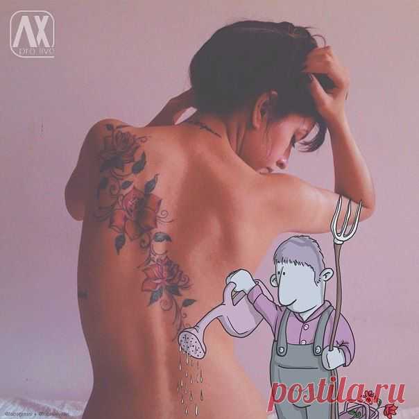 Дополненная реальность: иллюстратор Лукас Левитан дорисовывае / Взлом логики