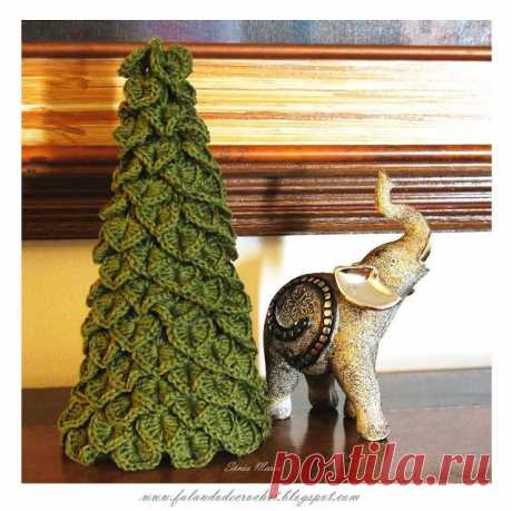 FALANDO DE CROCHET: PASSO-A-PASSO E GRAFICOS DA ARVORE NATAL EM CROCHE NO PONTO CROCODILO