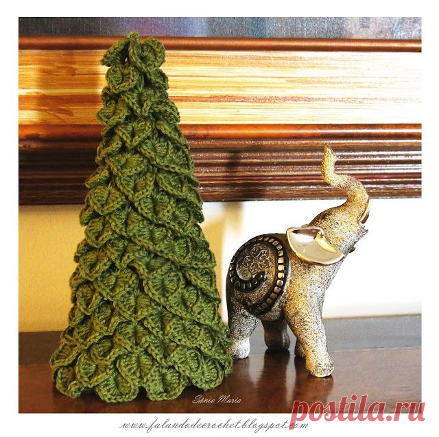 FALANDO DE CROCHET: PASSO-A-PASSO E GRAFICOS DA ARVORE NATAL EM CROCHE NO PONTO CROCODILO