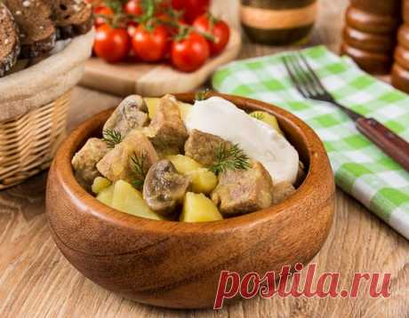 Жаркое из свинины с шампиньонами - Пошаговый рецепт с фото | Вторые блюда | Вкусный блог - рецепты под настроение
