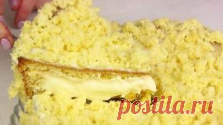 Воздушный нежный бисквитный торт “Одуванчик”