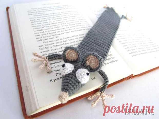 Закладка мышка крючком - описание, видеоурок