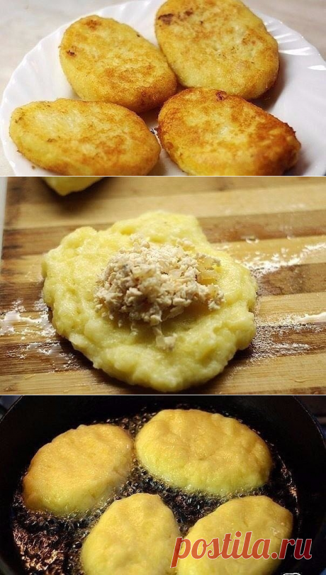 Как приготовить картофельные котлеты с курицей - рецепт, ингредиенты и фотографии
