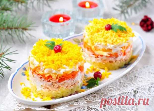 11 новогодних салатов с рыбой - Будет вкусно - Социальная сеть 