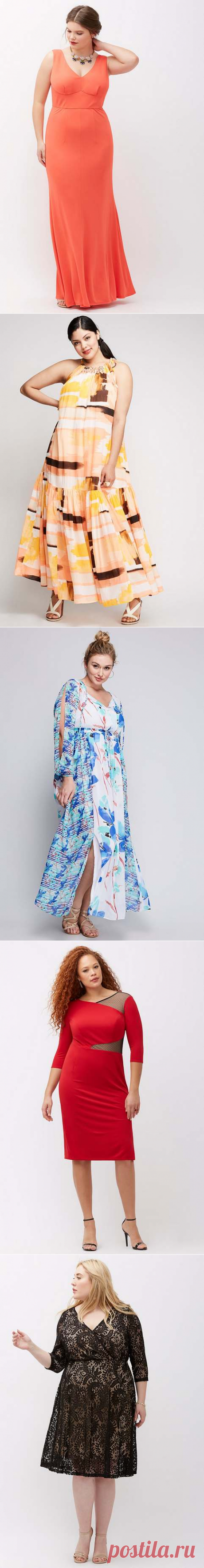 Платья для полных девушек и женщин американского бренда Lane Bryant, весна-лето 2016 (60 фото)