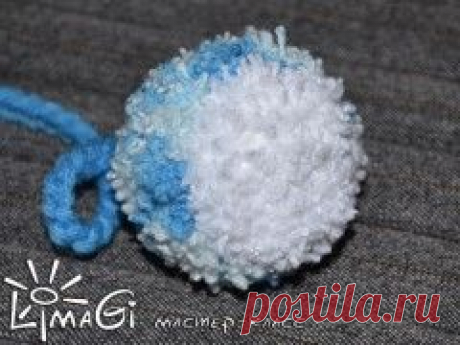 Вязанный помпон-шарик | Шапомания и я