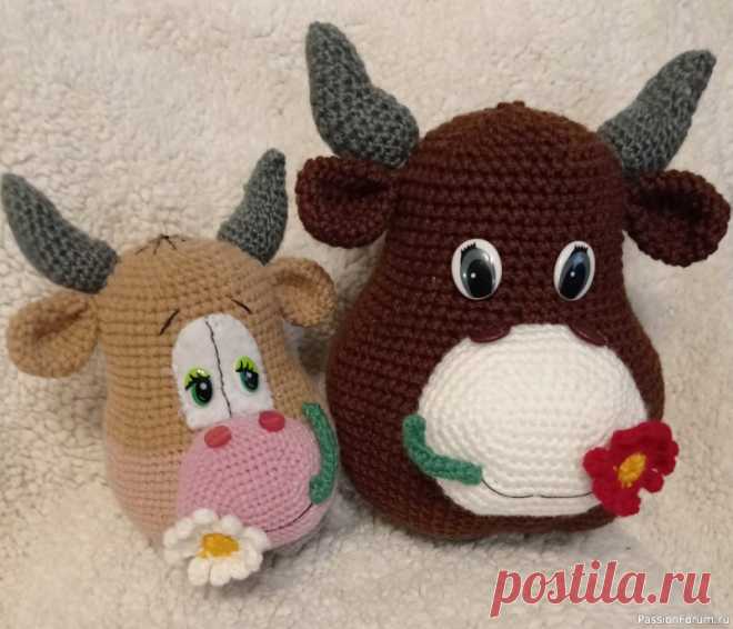 Бычки-толстячки  | Вязаные игрушки. Мастер-классы, схемы, описание.