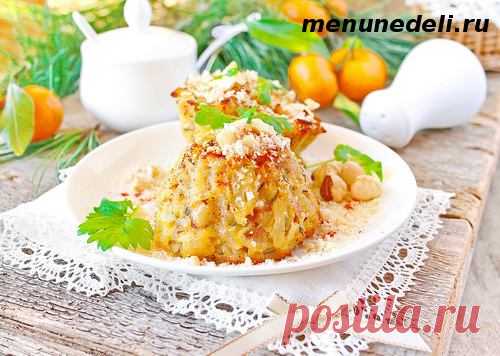 Картофельные маффины с орехами