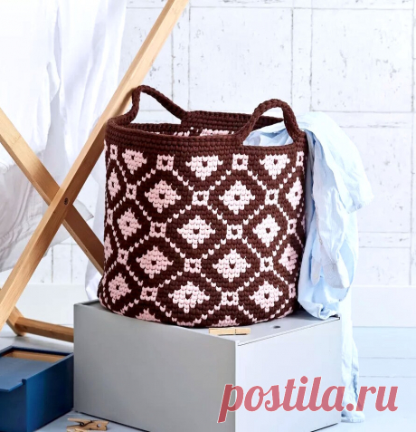 Варианты корзинок из трикотажной пряжи. | Простые рукоделки | Яндекс Дзен