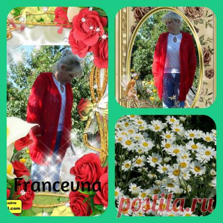 ажурный кардиган с капюшоном