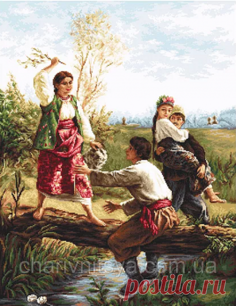 Набор для вышивания крестиком "Через кладку". Художник Константин Трутовский, цена 920 грн., купить в Херсоне — Prom.ua (ID#446897522)