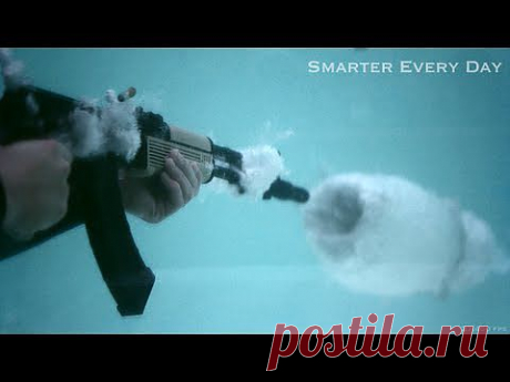 Интересное уравнение (см. 6:16) - AK-47 Underwater at 27,450 frames per second