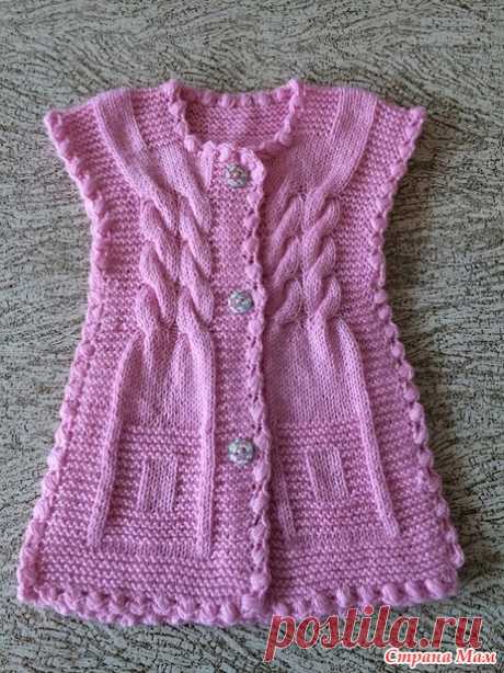 Жилетка для девочки - Вязание для детей - Страна Мам