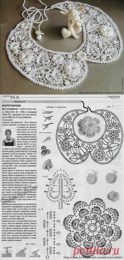 Красивый круглый воротничок