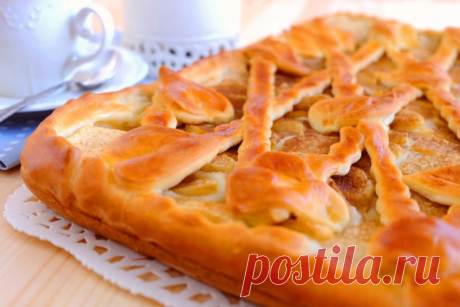 Дрожжевой пирог с яблоками и корицей - Простые рецепты Овкусе.ру